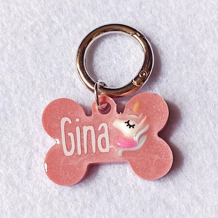 Medaglietta "bone" taglia piccola Unicorno