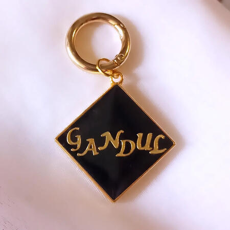 Medaglietta linea "elegant" rombo grande black